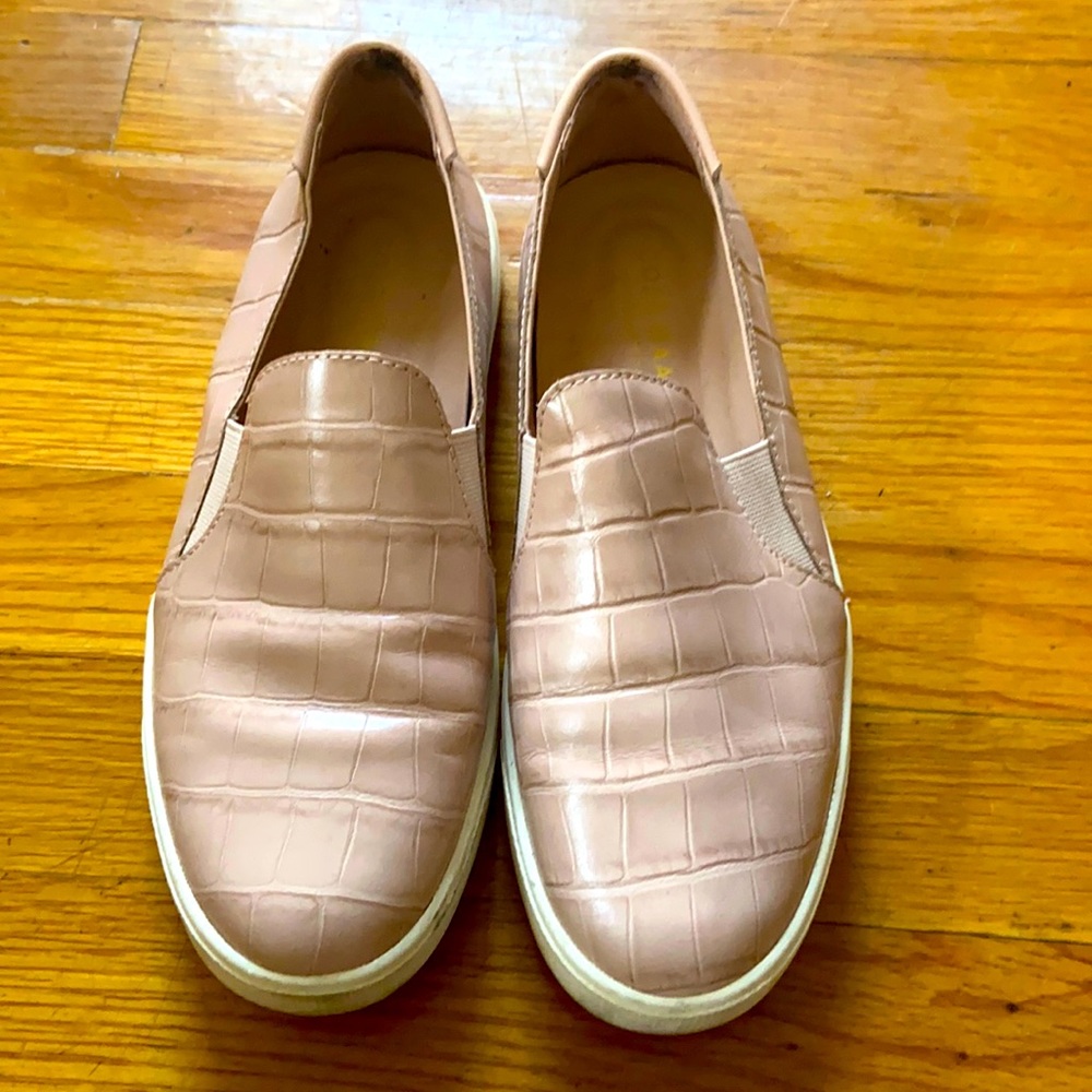 Cole Han, blush pink faux snake skin sneakers